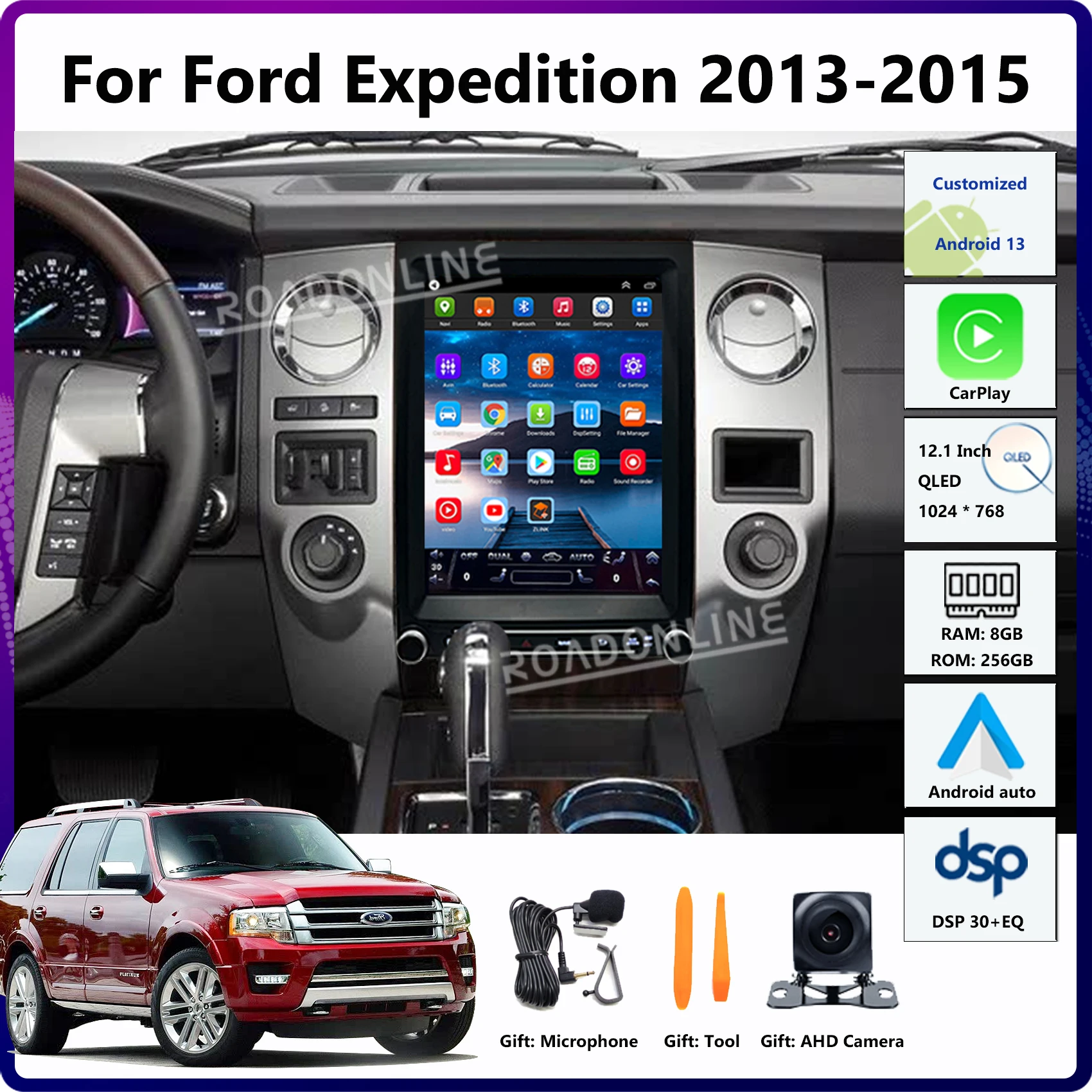 

Android 14 For Ford Expedition Ford F350 2013 2014 2015 2016 2017 Tesla Style Touch Screen Car Multimedia Player GPS Head Unit