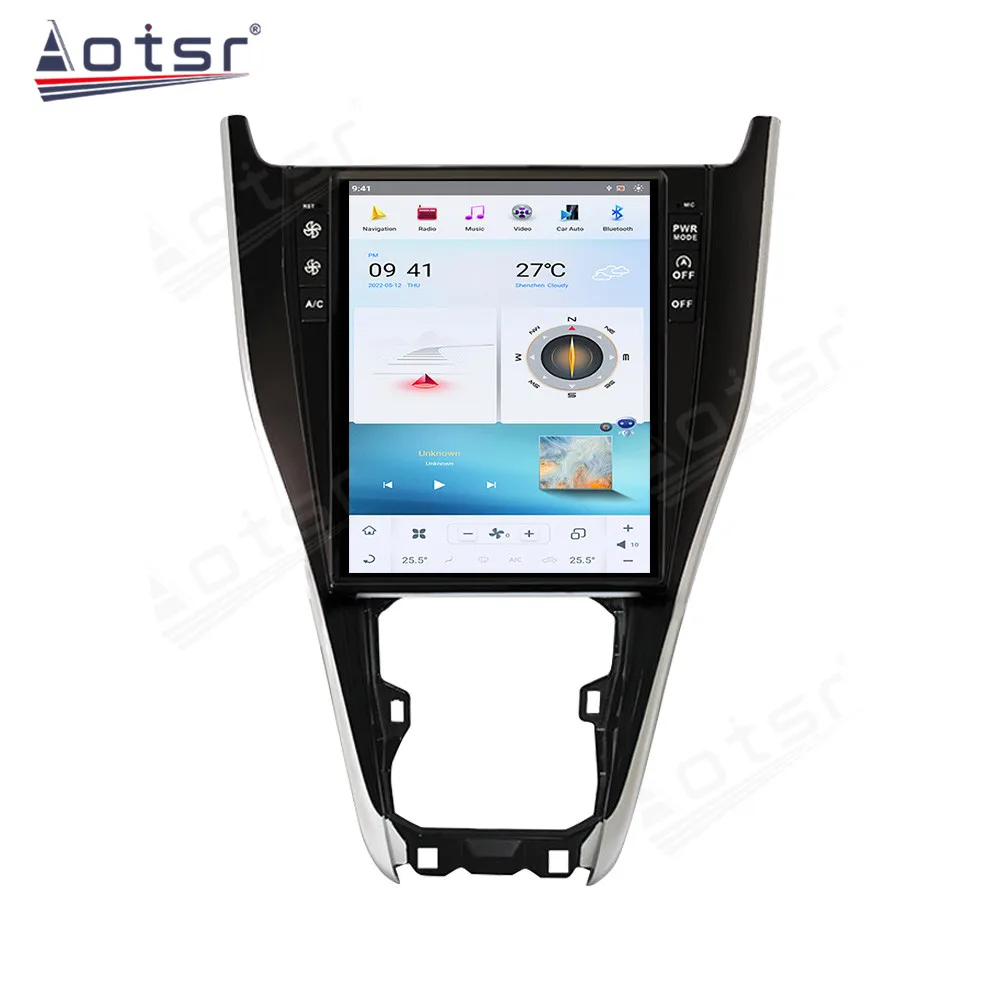 Vertical Screen Android 12 Qualcomm Snapdragon For Toyota Harrier 2013-2018 Car Radio Multimedia Player GPS CarPlay Head Unit