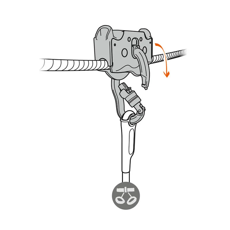 Crossing from forest to aerial work cable pulleys, tool supplies