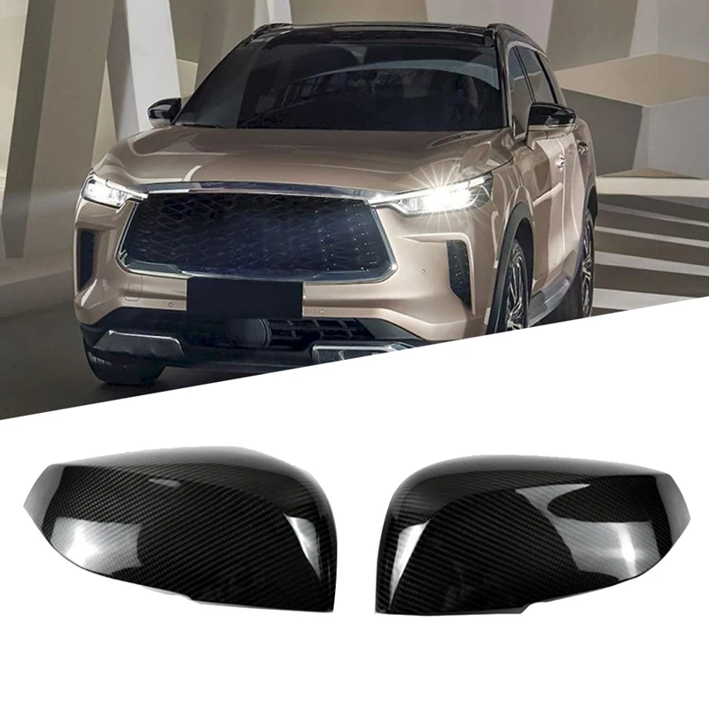 

Real Carbon Fiber Car Side Rearview Mirror Cover For Infiniti QX50 2016-2023 QX60 2016-2020 Door Mirror Cover Parts