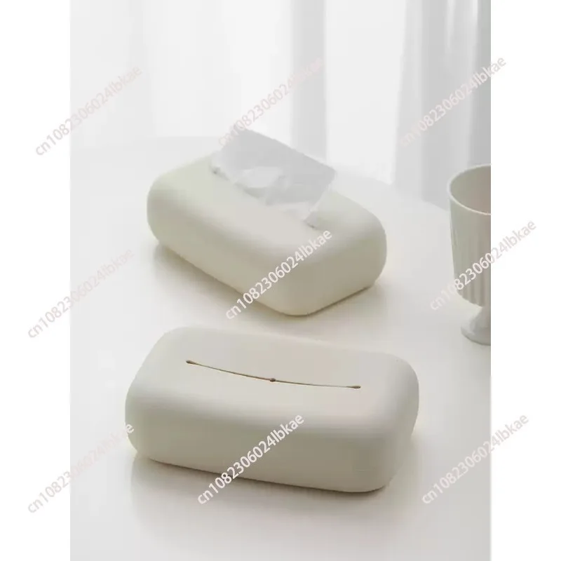 

Light Luxury Tissue Box Soft Waterproof Tissue Box Cover Silicone Reusable Wet Wipe Box Holder Bathroom Kitchen Paper Holder