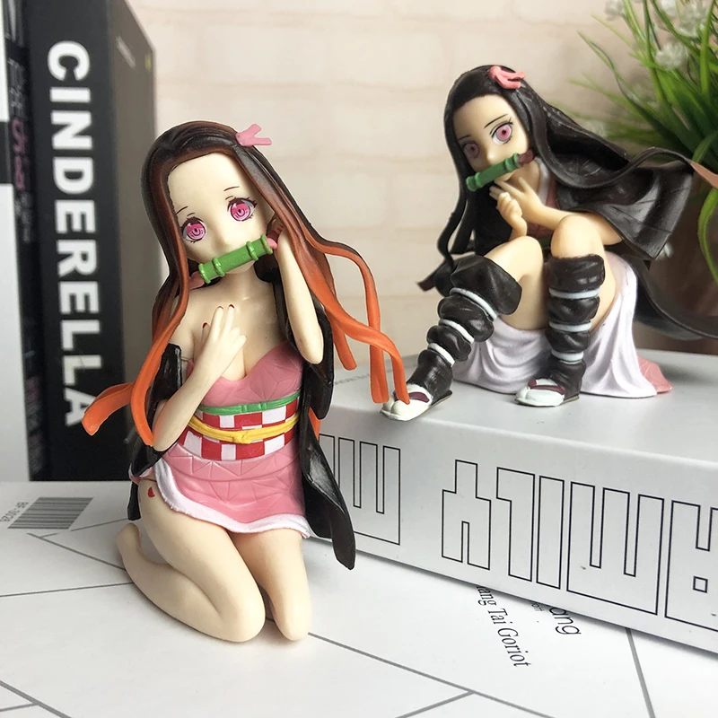 

Demon Slayer Kimetsu no Yaiba - Adorable Q style Handmade Figurines of Tanjirou and Nezuko Kamado Decoration & Birthday Gift