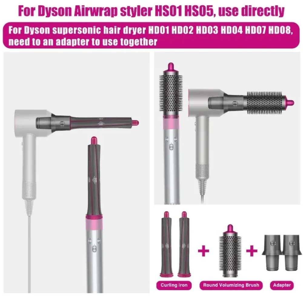 For 30MM Hair Curler Barrels and Adapters Styler Curling Tool Dyson Airwrap Supersonic Hair Dryer Curling Attachment Automatic - view 3
