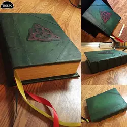 Book Of Shadows Green Cover Bound Blank And Lined Journal 350 Pages Spells Records Spellbook Retro Gifts