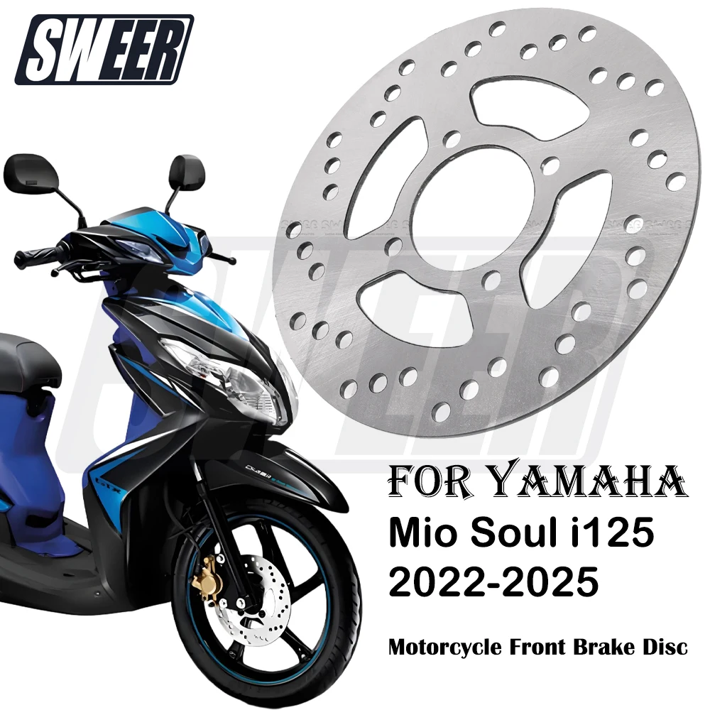 

Motorcycle Front Brake Float Disc Caliper 4 Hole Bracket For Yamaha Mio Soul i125 2022 Motorcycle Scooter Front Disc Brake Pad