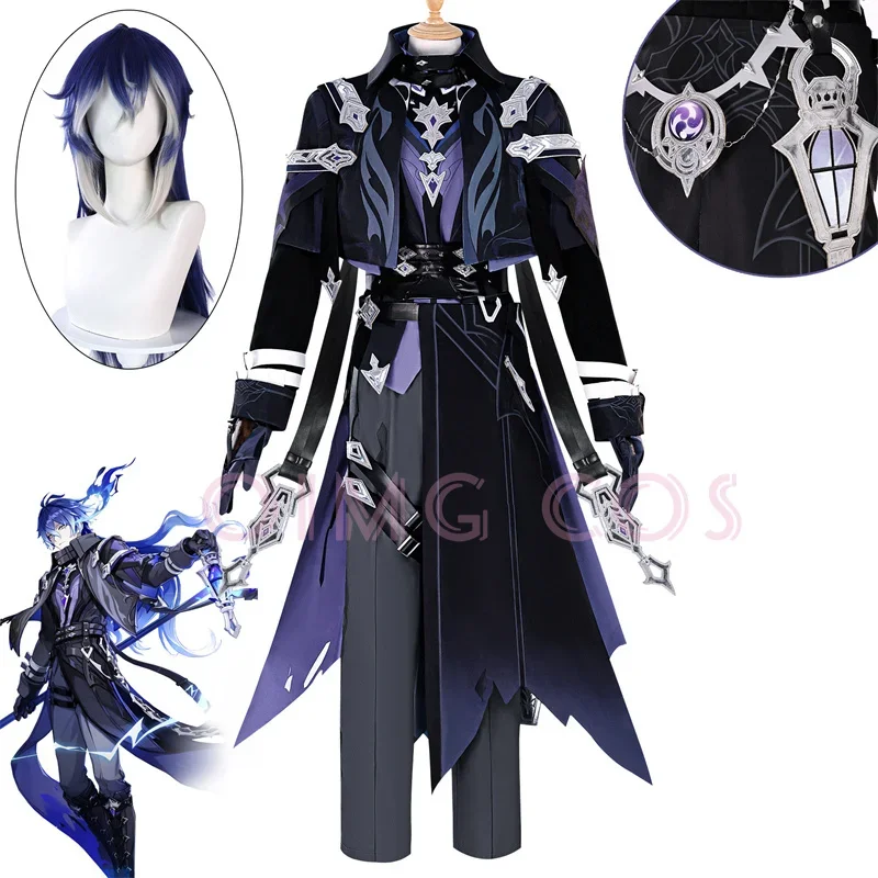 

Genshin Impact Flins Cosplay Costume Adult Carnival Uniform Wig Halloween Anime Party Masquerade Costumes Women Game