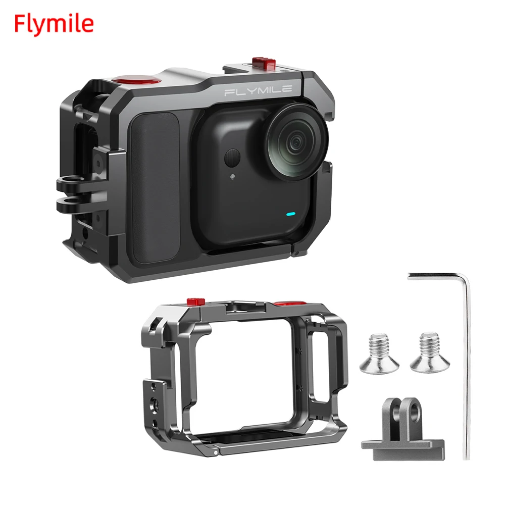 

Металлическая клетка Flymile для камеры Insta360 GO Ultra, защитная рамка, корпус из алюминиевого сплава, аксессуары для камеры