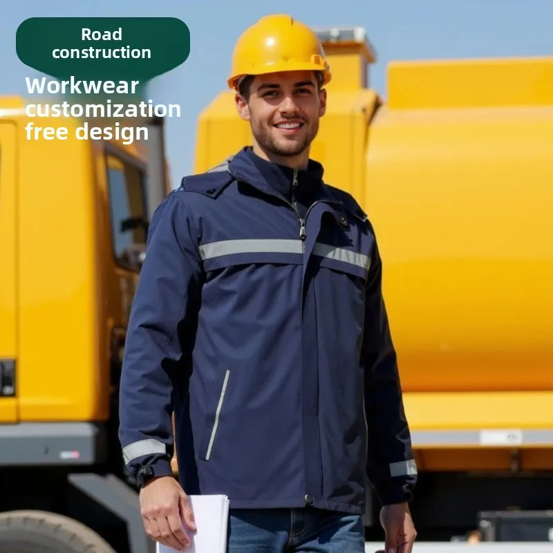 

Reflective 3-in-1 Winter Jacket, Detachable Fleece Lined Windproof Coat, Custom Logo Outdoor Hiking Parka