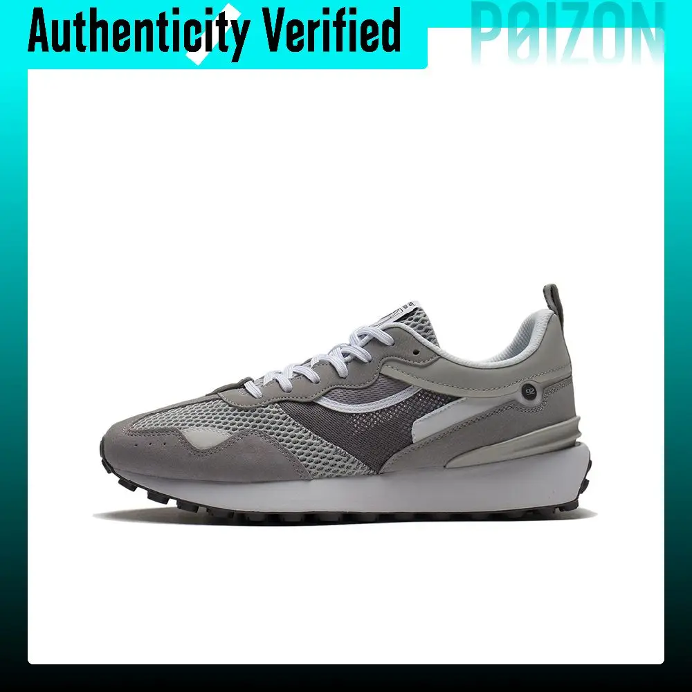 Li Ning Fangyuan Classic Slip Resistant Abrasion Resistant Low top Sports Casual Shoes Men's Gray AGCS017-2