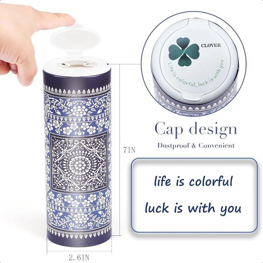 Car Canned Tissue Box Perfect Fit Cup Holder Facial Tissues 4 Canister 3Ply Car Napkins For Travel Home Office School