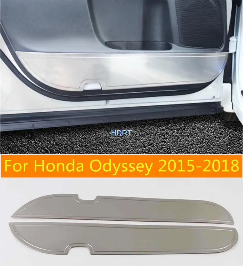 

For Honda Odyssey 2015 2016 2017 2018 Car Styling Protector Stainless Steel 2pcs Door Anti Kick Pad Car Door Auto Accessories