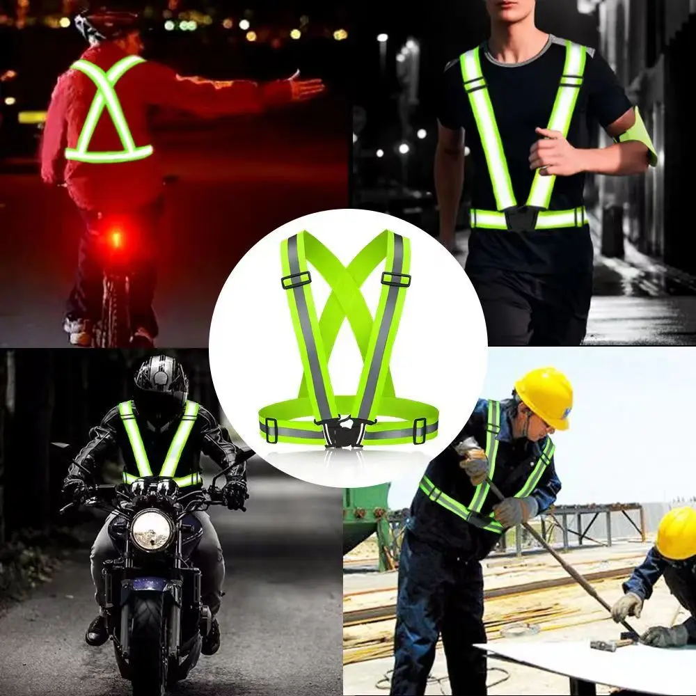 Motorcycle Safety Vest Highlight Reflective Straps Elastic Band Safety Jacket Clothing for Honda Trx 450 Ax-1 Cr125 Cr250 Cr250R