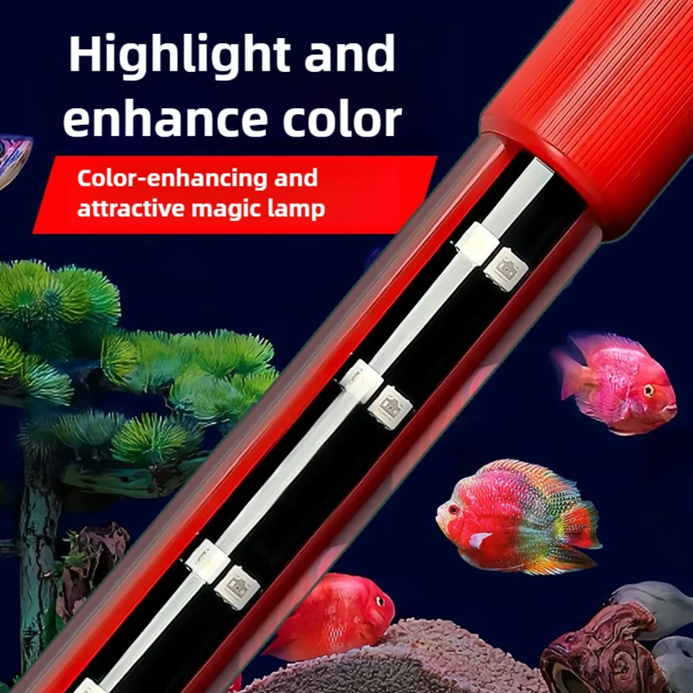 Aquarium Light Tube , Arowana Color Enhancing Tanning Light Submersible Fish Tank LED Light Super Bright Glass Tube for Arowana