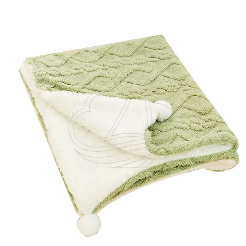 Thickened Plush Pet Blanket Ultra Soft Warm Sleeping Mat for Dogs Cats Winter Comfort view 5