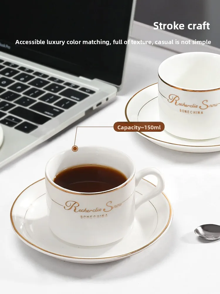 

Coffee cup high-end exquisite ceramic cup European light luxury high-end set