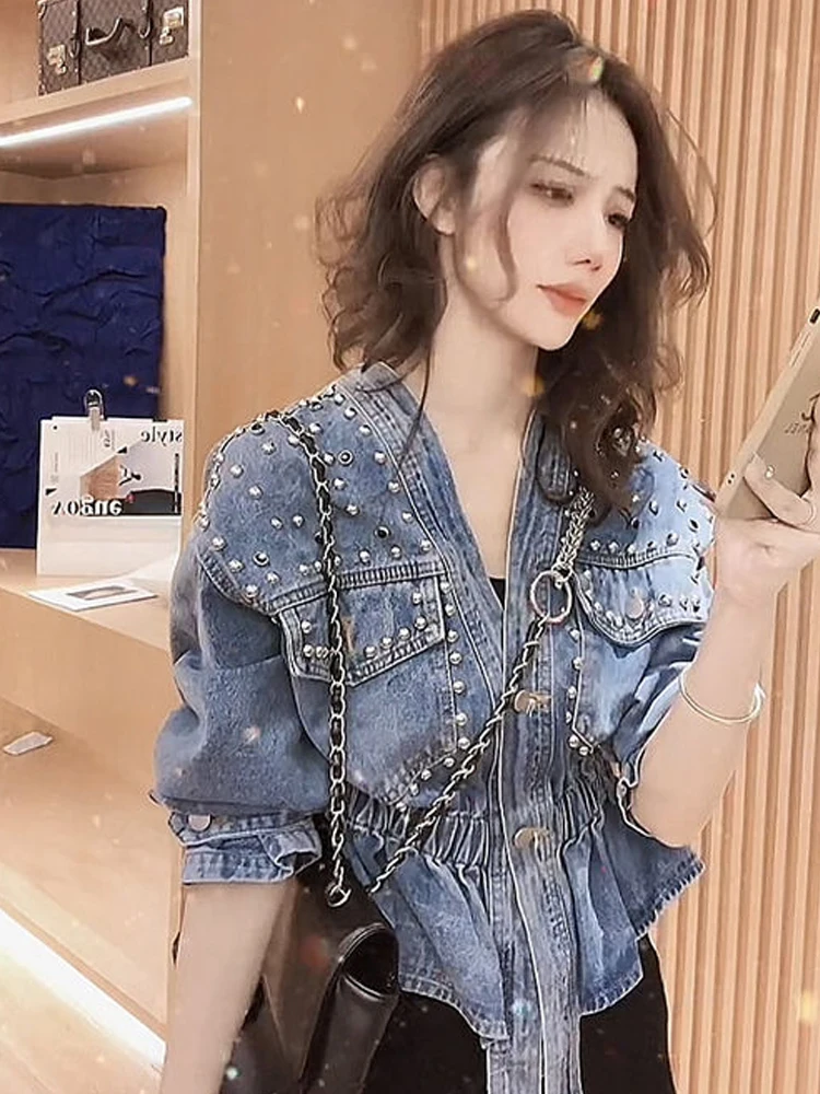 Denim Jacket Spring And Autumn Top For Women Women\'s Denim Jacket Jean Jacket For Women Denim Jacket Women Woman Coats Traf