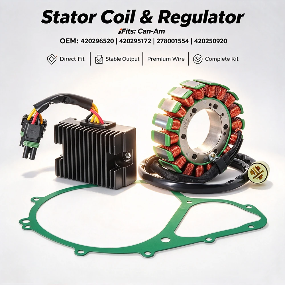Stator Coil & Regulator Rectifier For Can-Am DS650 DS650X DS650 Baja  2000-2002 OEM:420296520 420295172 278001554 711250920