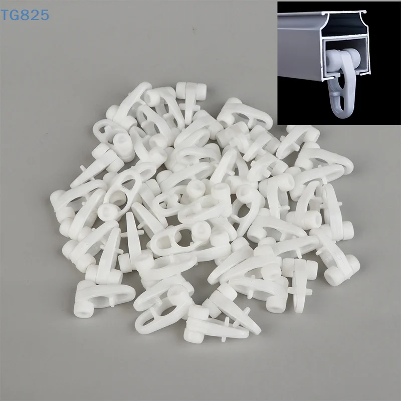 【AN】【AN】50pcs Of Lightweight Curtain Rail Sliding Wheel Hook Type Universal Straight Rail Curved Rail Slider Curtain Hook Ring