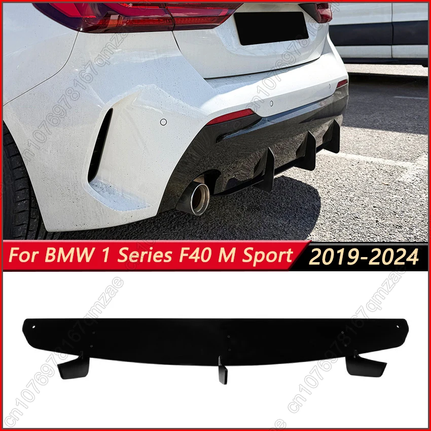 

Для BMW серии 1, F40 M Sport 2019-2024, глянцевый черный автомобильный задний бампер, диффузор, спойлер, сплиттер, аксессуары для тюнинга