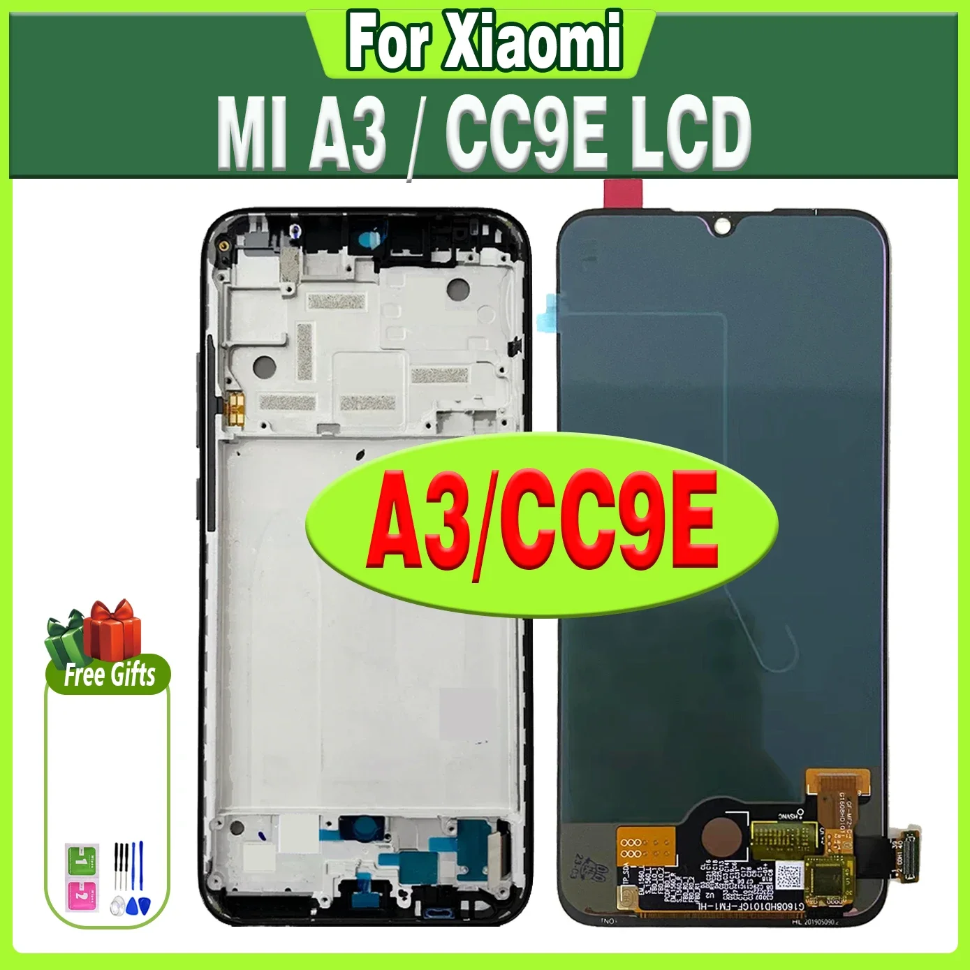 

6.09 AMOLED For Xiaomi A3 CC9E LCD Display Touch Screen Assembly For Xiaomi Mi A3 MiA3 Lcd CC9e LCD Replacement Digitizer Tested