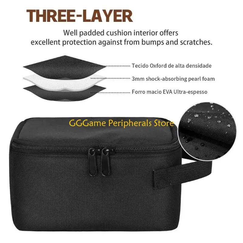U55B Portable Monitor Storage Case for Blood Pressure Device Carry with Main Section, Net Pocket and Smooth Double-Pull Opening