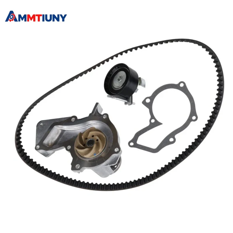 Timing Belt Kit with Water Pump (4PCS) BE8Z-6K254-A  BE8Z-6268-C Fits for years 2013-2020 Ford Fiesta Escape Fusion Transit 1.6L