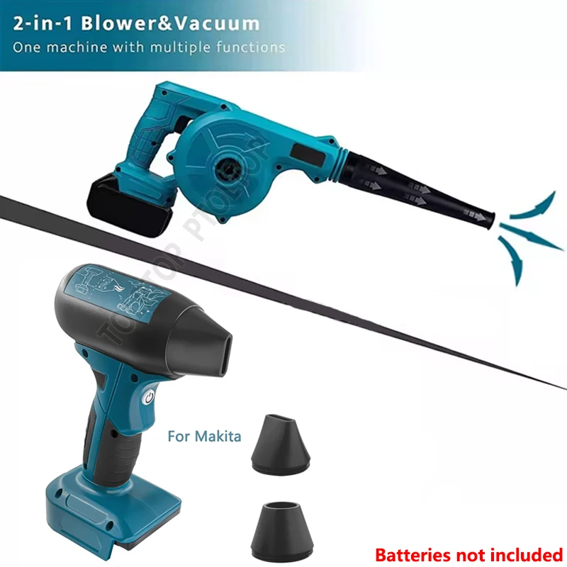 

2-In-1 Cordless Electric Air Blower for Makita 18V Li-ion Battery Handheld Blowing Suction Leaf Car Dust Cleaner Dust Collector