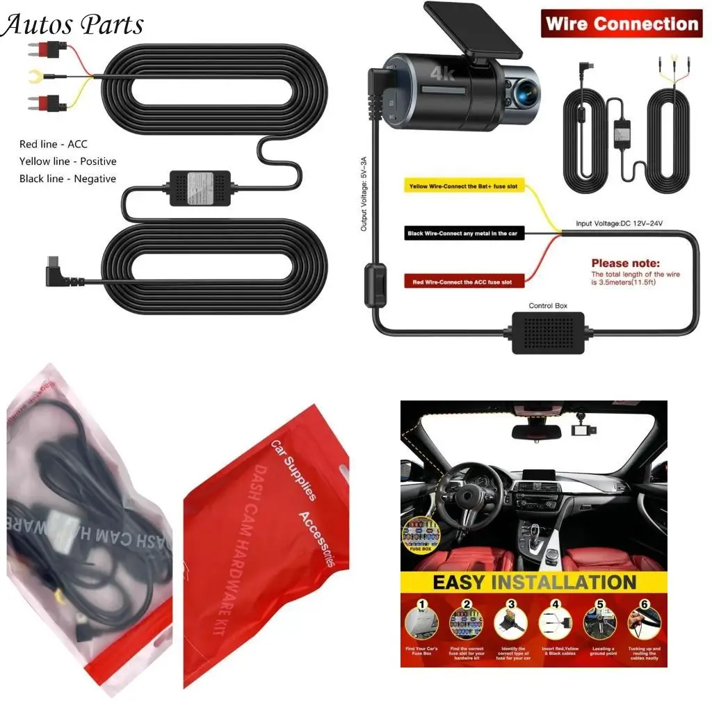 57BA Hard Wire for Dashcam USB C Port with Overcurrent & Short Circuit