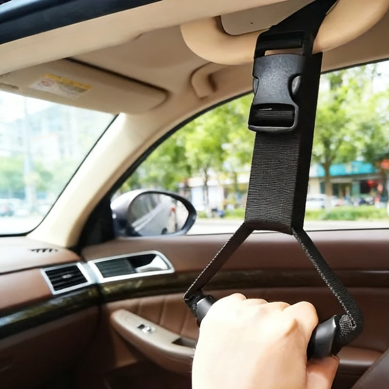 

Black Car Door Assist Handle – A Mobility Aid Specifically Designed for Seniors, Pregnant Women, and People with Limited Mobilit