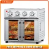29.5 QT French Door Air Fryer Convection Toaster Oven, Extra Large 6 Slices, 1700W, Multifunction Oven for Air Fryer, Toast, Grill, Defrost, Bake, Time and Temperature Controls, Silver