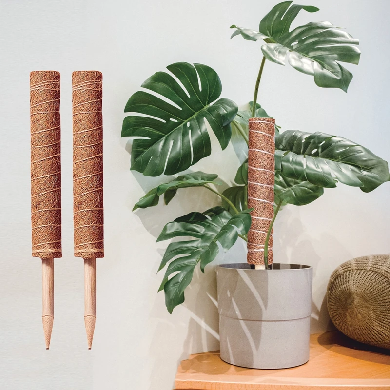 สวนอุปกรณ์ 30/40/50 ซม.พืชปีนเขาเสาปาล์ม Stick MOSS POLE VINE สนับสนุน EXTENSION ในร่ม Potted พืชสนับสนุน Stakes