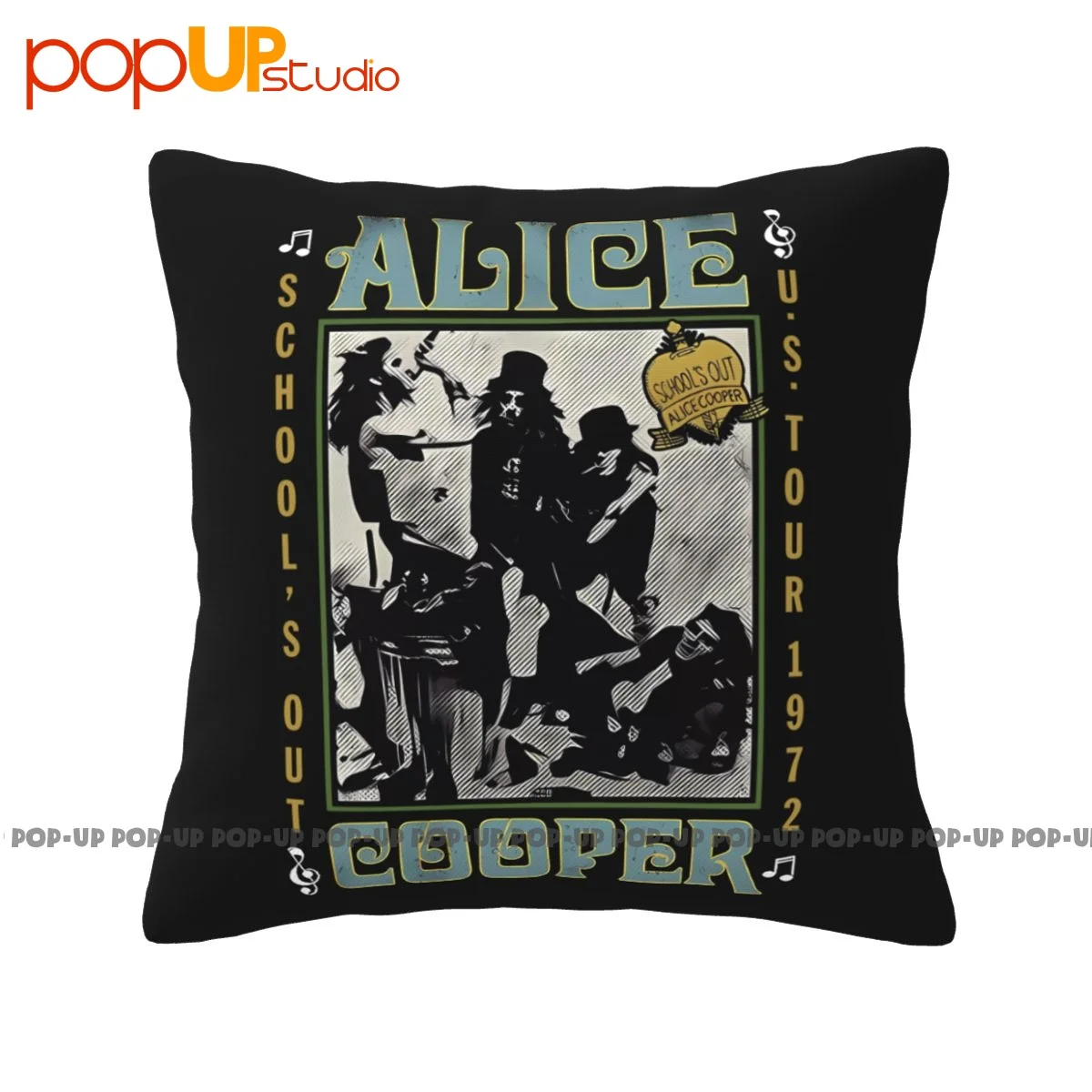 Best Alice Cooper Scool‘S Out Pillowcase Throw Pillow Cover For Sofa Breathable High Quality