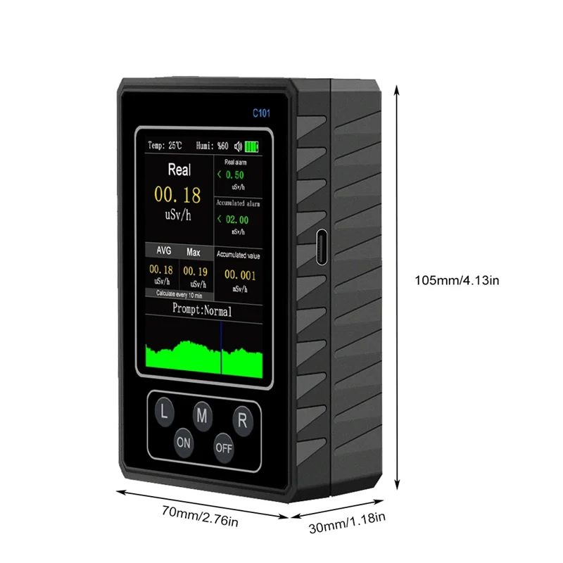 Geiger Counter Nuclear Radiation Detector Handheld Dosimeter β Y X-Ray Beta Gamma Detector LCD Radioactive Tester