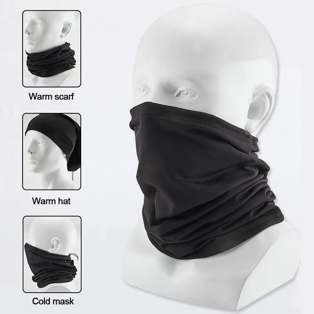 Warm Neck Protection Velvet Neck Scarf Solid Color Wool Cycling Scarf Face Scarf Cycling