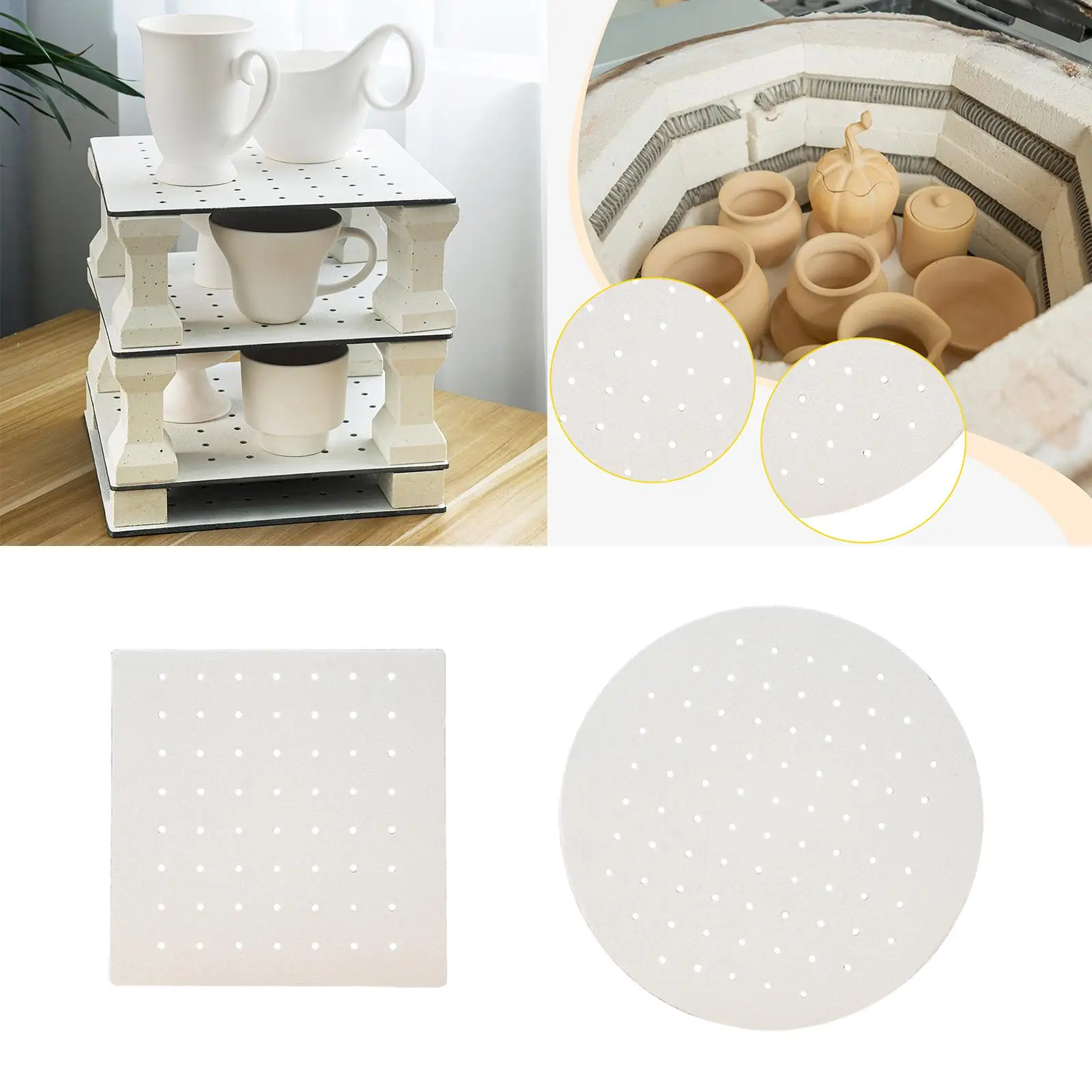 

Thin Perforated Kiln Shelf Board Lightweight Accessory Silicon Carbide Panel