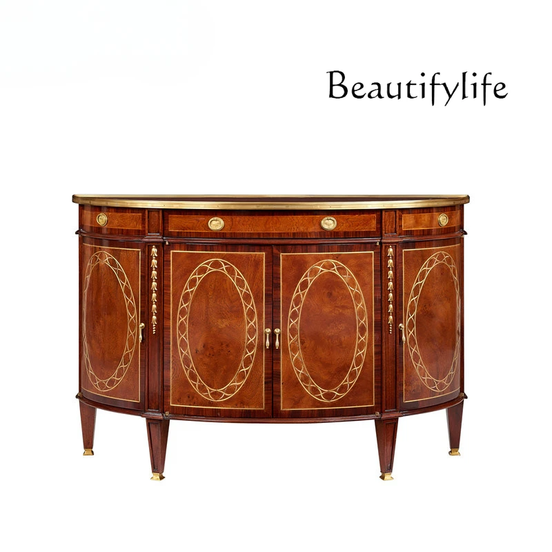 

Mahogany dining side cabinet, foyer, porch cabinet, storage cabinet, British castle furniture