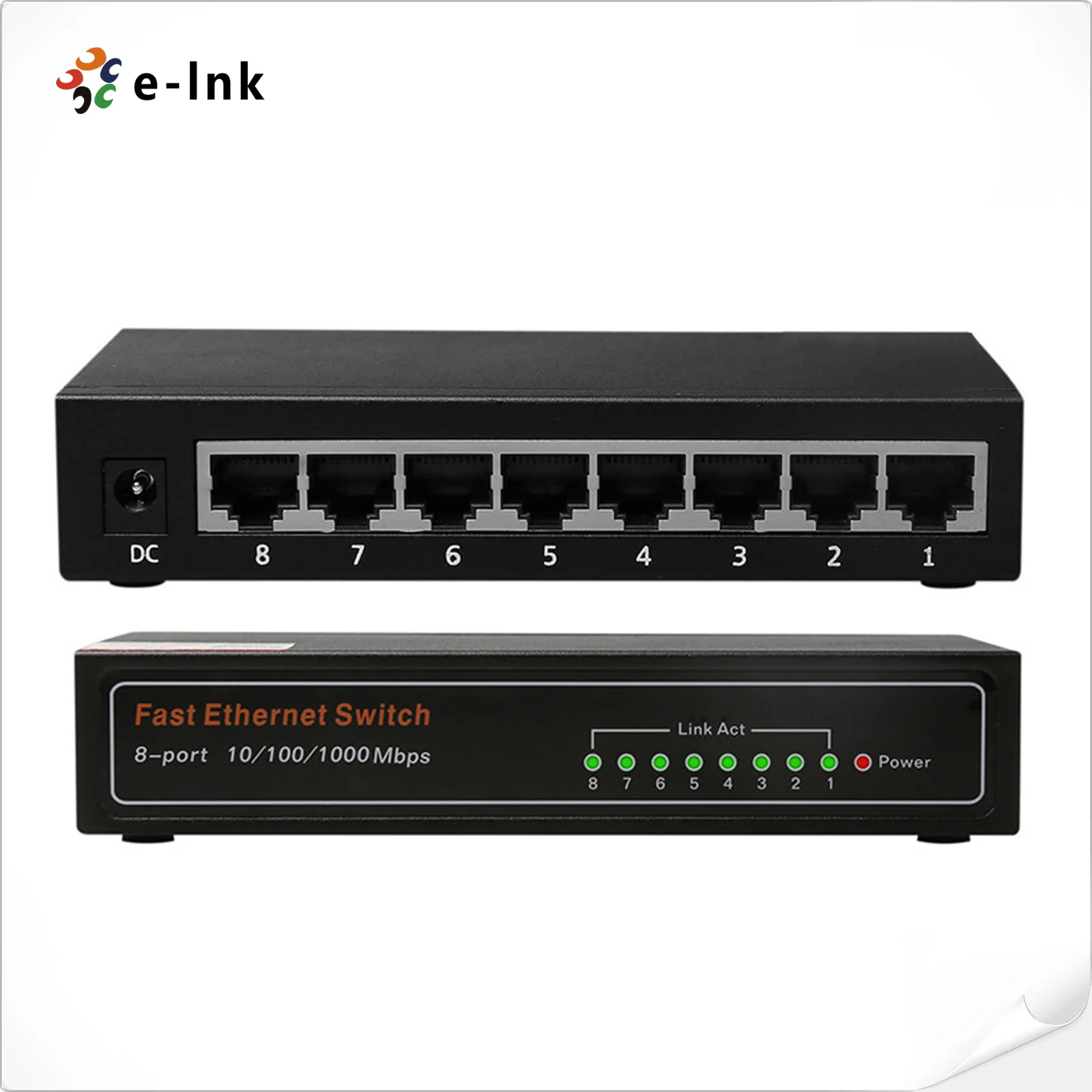 Unmanaged 8 Port 10/100/1000Mbps Ethernet Switch
