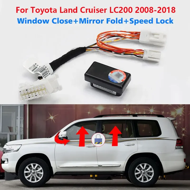 For Toyota Land Cruiser LC150 2008-2017 2018 2019 2020 2021 LHD Auto Window Close Open+ Mirror Fold Unfold + Speed Lock Module