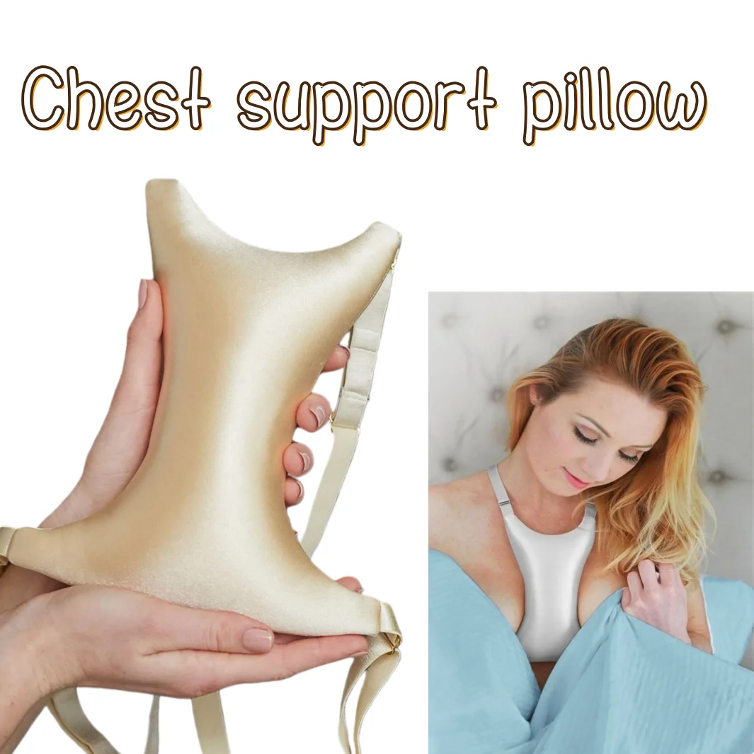 

Chest Support Pillow Anti Chest Wrinkle Pillow Adjustable Shoulder Straps Breathable Traceless Daily Care Chest Anti Wrinkle Art