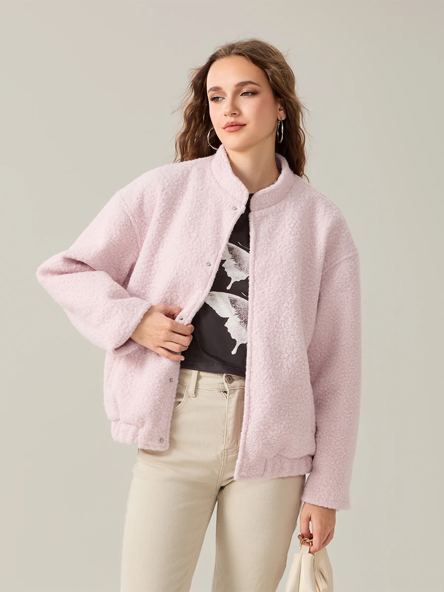 

GuliriFei Women’s Faux Fur Coats Winter Warm Long Sleeve Button Down Fleece Jacket Fuzzy Outerwear