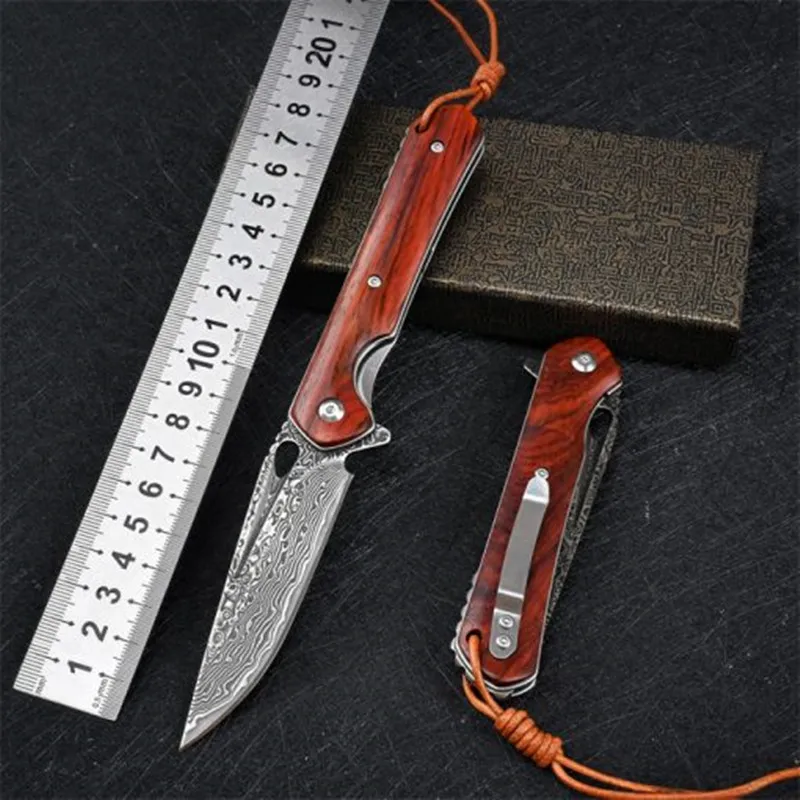 

KESIWO CR Damascus Folding Knife VG10 Blade Pocket Survival Hunting Tactical Outdoor Camping Wood New Collect Gift EDC Knife