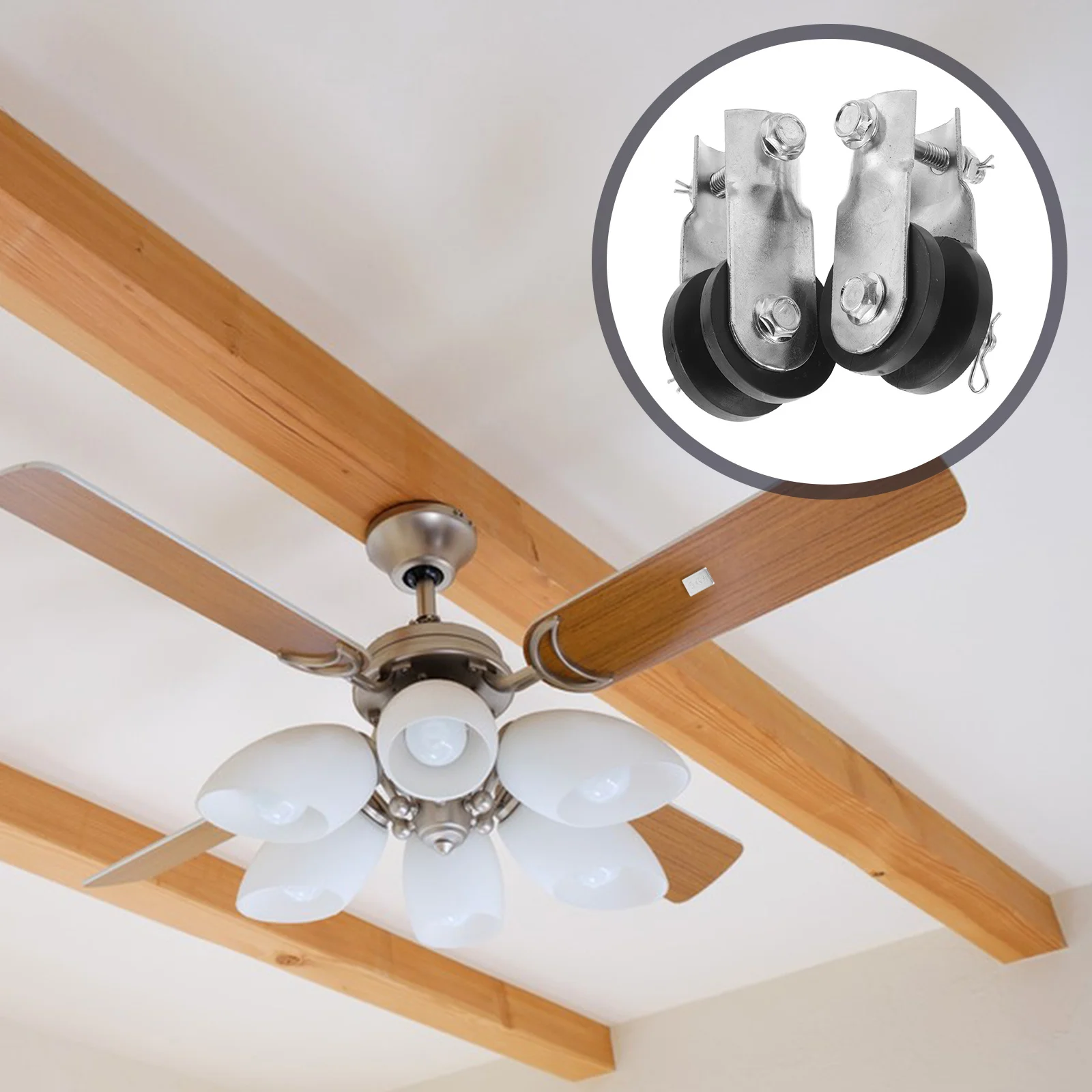 

2Pcs Fan Light Rod Fixing Clamp Heavy Duty Ceiling Mount Bracket for Stable Installation Compatible with Various Fan Lights and