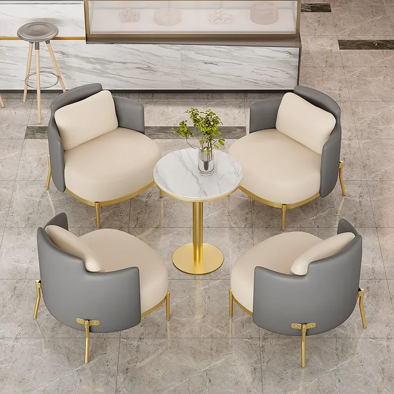 Light luxury modern single sofa, Nordic simple coffee shop office reception and sales office to negotiate table and
