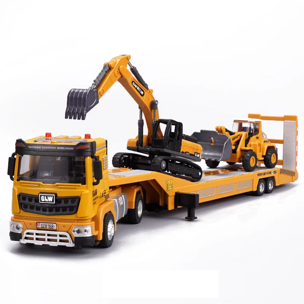 

1:40 Полукарьер Контейнерный инженерный набор Автомобиль Экскаватор Транспортный грузовик Автомобиль Инженерная конструкция Сплав + пластиковые игрушки