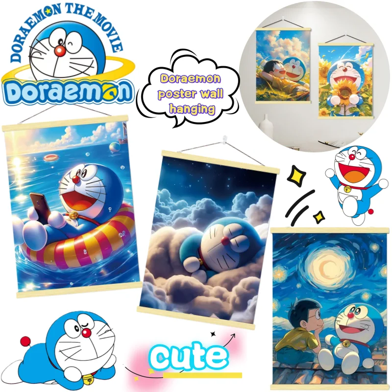 

Doraemon Poster High Color Value Secondary Animation Printing Creative Home Bedroom Background Wall Bedside Decorative Painting