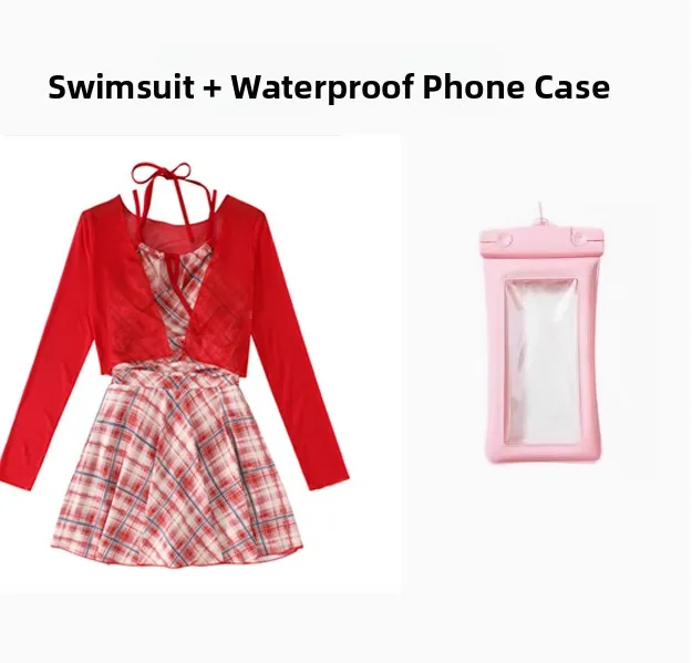 Swimsuit + mobile phone bag