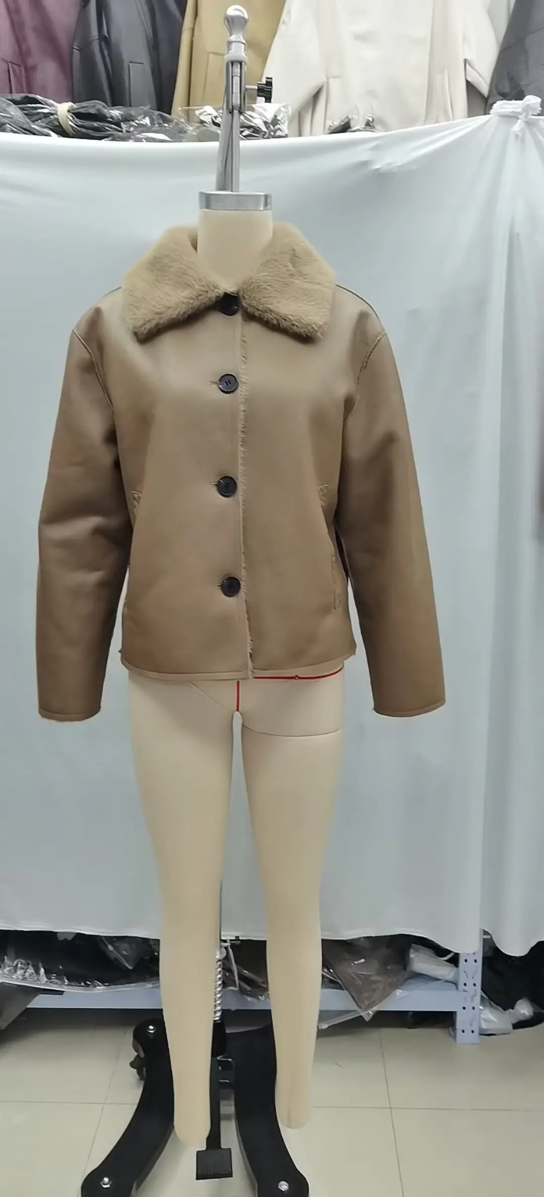 Women Vintage Chic Double-sided faux leather reversible jacket Elegant Double-Sided Reversible Jacket Commute Casual Coat