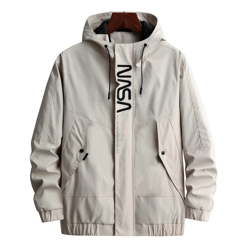 Spring Autumn Men's Bomber Jackets Men Quick Dry Sports Windbreaker Hooded Coats Men Loose Breathable Zipper Jacket Clothing 7XL