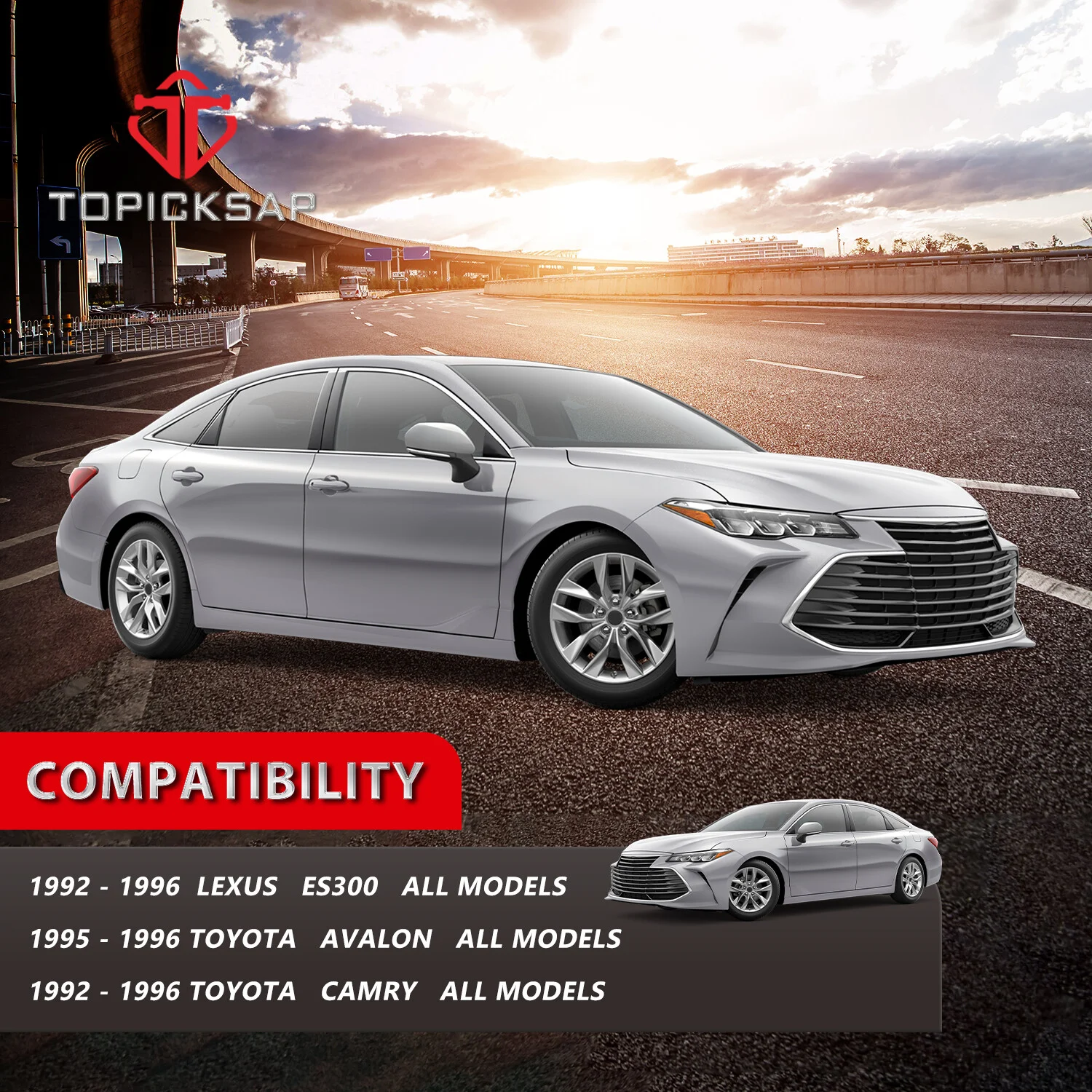 TOPICKSAP 14PCS Front Lower Control Arms Ball Joints Kit Set for Toyota Camry Avalon Lexus ES300 1992 - 1996 48068-33020