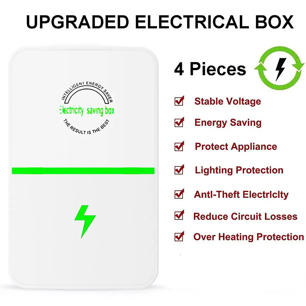 2 Stuks Stop Watt Energiebesparing Energiebesparing Apparaat Elektriciteitsbesparende Doos Voor Huishoudelijke Kantoor Markt Elektrische Us/Eu/Uk/Au Plug